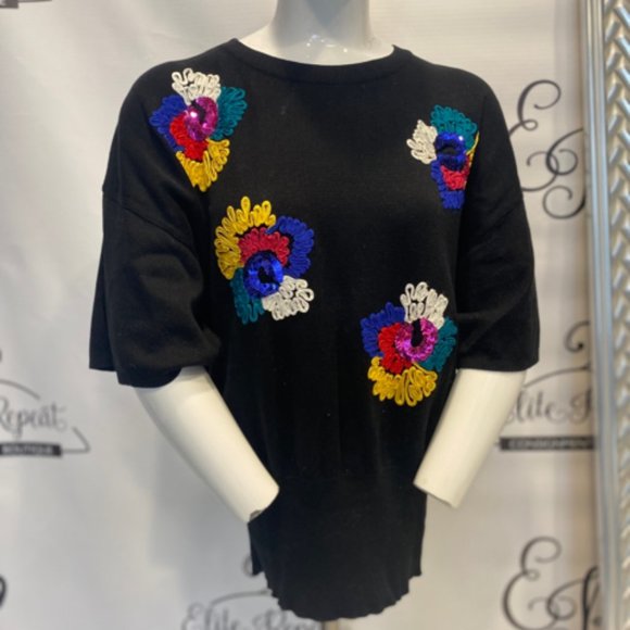 Escada Sequin Sz S/M Sweater - Picture 1 of 4